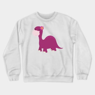 Cute Dinosaur, Girl Dinosaur, Pink Dinosaur, Dino Crewneck Sweatshirt